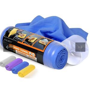 Chamois cloth drying towel blue